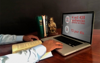 Cada día el #PJEdomex realiza 72 audiencias penales en línea