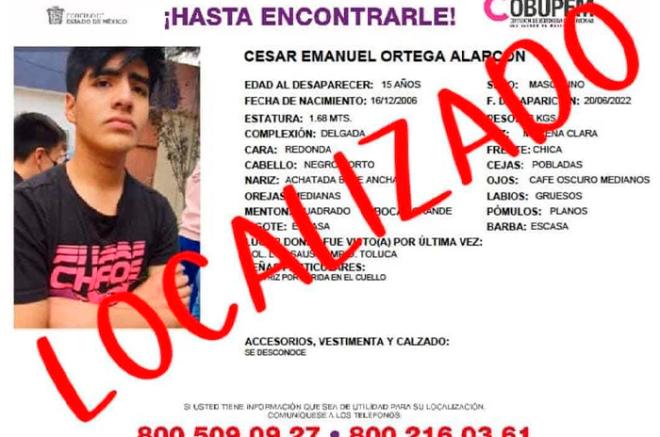 El muchacho fue visto por última vez en calles de la Colonia Los Sauces, en Toluca.