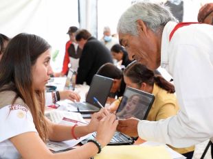 Apoyo para el registro de adultos mayores en la entidad mexiquense