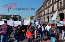 Caos nuevamente en el centro de Toluca; hay dos manifestaciones