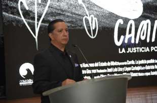 Jorge Olvera García, durante la presentación del documental Camila, la Justicia Posible