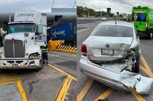 Tráiler impacta a automovilista en la Toluca-Atlacomulco