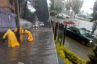 Tras la intensa lluvia de esta tarde en el Valle de México