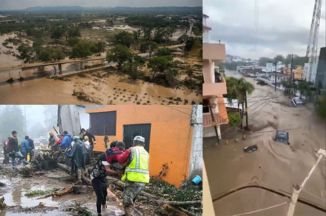 Inundaciones en México.