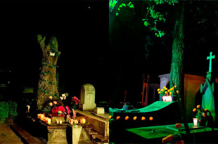 Los camposantos se convierten en espacios de reencuentro familiar, donde adultos mayores, jóvenes y niños participan en rituales que incluyen oración, canto y ofrendas.