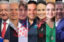 AMLO, Alfredo del Mazo, Delfina Gómez, Enrique Vargas, Alejandra del Moral, Ana Lilia Herrera, Higinio Martínez