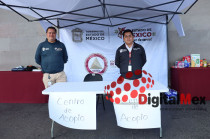 Centro de acopio en Palacio de Gobierno de Toluca.