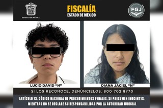 Diana Jaciel “N” y Lucio David “N”, son señalados por su probable intervención en el delito de homicidio en grado de tentativa.