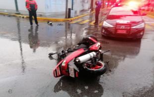 El accidente se dio en las calles de Miguel Hidalgo y Felipe Villanueva en la colonia San Bernardino.