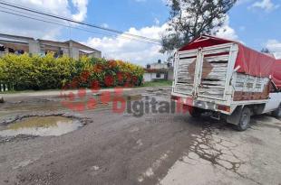 Así lucen las calles en San Andrés Cuexcontitlán