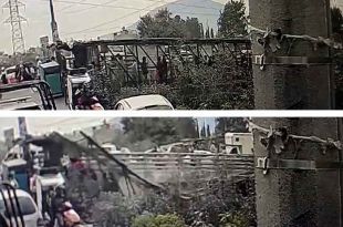 Se ha vuelto viral el momento en el que se desploma el puente peatonal que conecta los municipios de Nezahualcóyotl y Chimalhuacán.