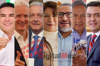 Alejandro Moreno, Alfredo Del Mazo, AMLO, Delfina Gómez, Horacio Duarte, Higinio Martínez, Óscar Sánchez García