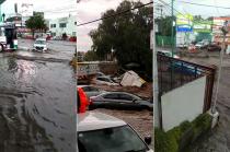 Video: Tremendo aguacero en #Ecatepec inunda calles, arrastra autos y genera caos