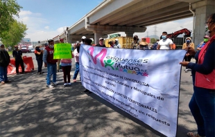 #Ecatepec: Bloquean la Avenida Central contra ejidatarios que se oponen a una obra de drenaje