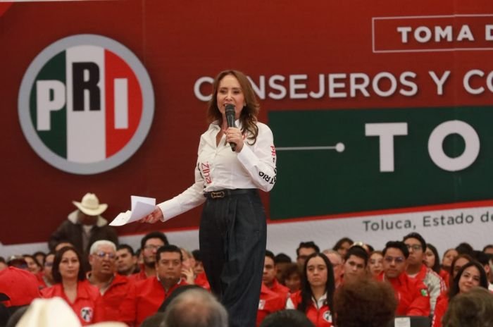 Cristina Ruiz Sandoval encabezó la toma de protesta de consejeros y comités seccionales del PRI en Toluca.