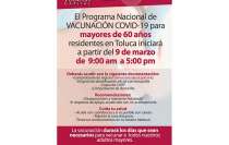 Convocatoria de vacunación anti Covid19 en Toluca