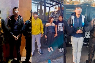 Tres acciones operativas simultáneas en Toluca llevaron a la detención de cinco personas por delitos relacionados con la salud, posesión de armas y robo