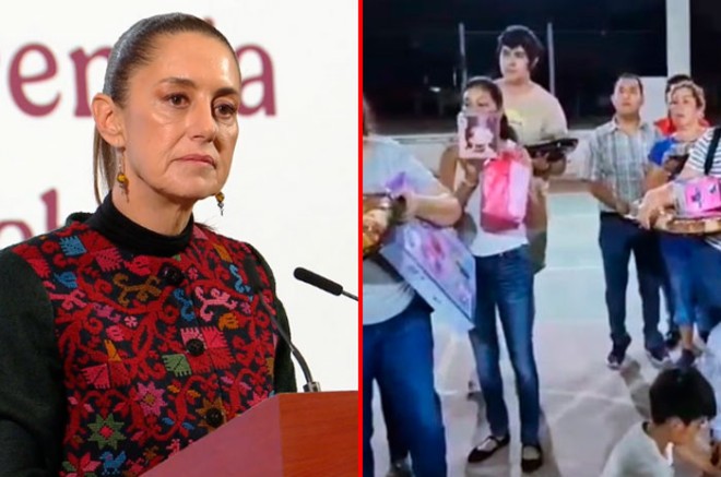 #Video: CJNG entrega Reyes y Rosca a ciudadanía: "Es una perspectiva de muerte", responde Sheinbaum