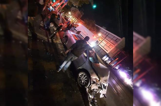 El accidente se reportó alrededor de las 22:00 horas en la calle de Alejandro Von Humboldt.