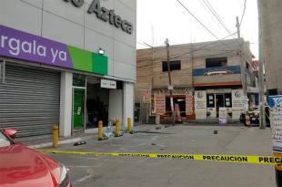 El objetivo fueron las máquinas expendedoras de la tienda Elektra, ubicada sobre la carretera México-Texcoco