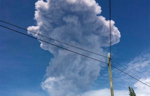 Alcanza 5 mil metros explosión en el Popocatépetl