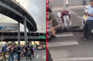Parece que el conductor perdió el control en una curva de la infraestructura elevada y salió proyectado