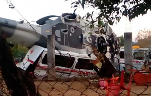 Se desploma helicóptero en el que viajaban Navarrete Prida y Alejandro Murat