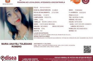 Desaparece mujer embarazada en el Mónica Pretelini de Toluca