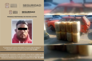 Hombre detenido por elementos de la SSEM tras ser sorprendido con aproximadamente 400 litros de aparente diésel