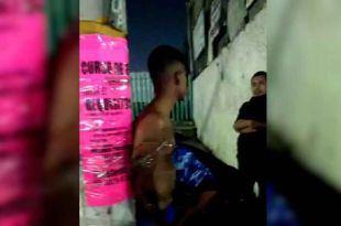 #Video: Lo amarraron a un poste por robar a mujer, en #Ecatepec