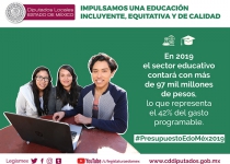 Destinan diputados 42% del gasto programable a Educación