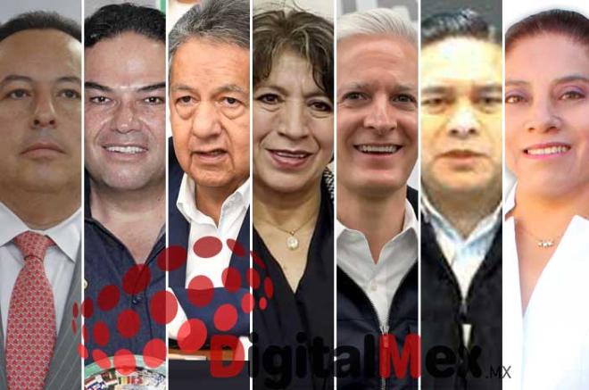 José Luis Cervantes, Enrique Vargas, Higinio Martínez, Delfina Gómez, Alfredo del Mazo, Adriel Negrete, Lorena Alameda