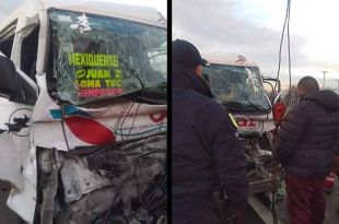 Aparatoso accidente en Tultepec dejó cuatro heridos