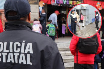 Policías estatales vigilan escuelas para un regreso seguro
