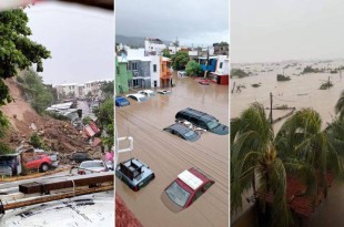 Acapulco ha registrado un acumulado de casi un metro de lluvia, alcanzando los 950 milímetros.