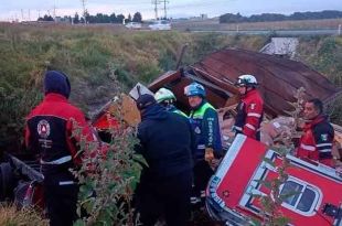 El accidente ocurrió en el kilómetro 45.