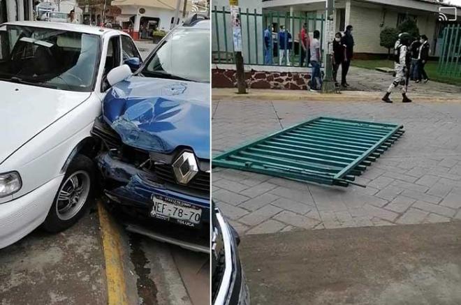 El paciente derribó la reja del hospital