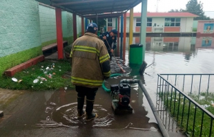 Toluca: atienden bomberos caída de árboles, colapso de barda y encharcamientos