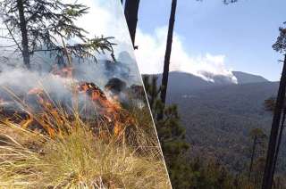 Gran cantidad de humo que se aprecia desde la carretera Jiquipilco-Ixtlahuaca