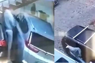 #Metepec: graban a &quot;niños bien&quot; abriendo una camioneta para robar
