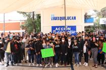Suman tres escuelas intervenidas con el programa Acción por la Educación, con el que se busca mejorar las condiciones de los 135 planteles educativos que existen en Huixquilucan.