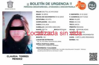 Claudia era estudiante de la Universidad Tecnológica del Valle de Toluca