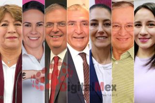 Delfina Gómez, Alejandra del Moral, Marcelo Ebrard, Adán Augusto, Claudia Sheinbaum, Raymundo Martínez, Michelle Núñez