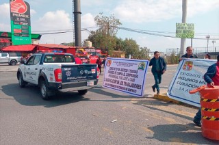 ¡Precaución! Trabajadores de la salud bloquean vialidades en el Valle de Toluca