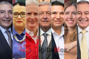 Adán Augusto López, Rosa Icela Rodríguez, Alfredo del Mazo, AMLO,  Eduardo Zarzoza, Melissa Vargas, Alfonso Durazo