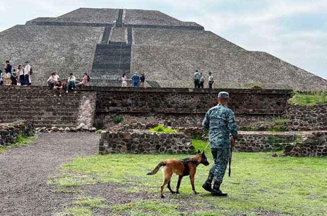 Video: Refuerzan seguridad en zona arqueológica de Teotihuacán con 100 elementos de la GN