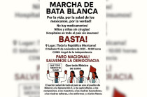Personal médico convoca la “Marcha de la Bata Blanca”
