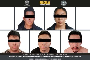 Los cinco adultos fueron ingresados al Centro Penitenciario y de Reinserción Social de Santiaguito, en Almoloya de Juárez.