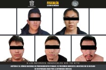 Los cinco adultos fueron ingresados al Centro Penitenciario y de Reinserción Social de Santiaguito, en Almoloya de Juárez.