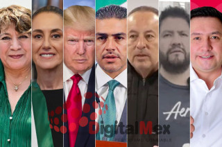 Delfina Gómez, Claudia Sheinbaum, Donald Trump, Omar García Harfuch, José Luis Cervantes, Dante a Gutiérrez, Miguel Ángel Ramírez 